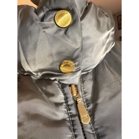 1 Madison Taupe Gray  W Gold down jacket coat with belt Woman’s  XL - Picture 14 of 16